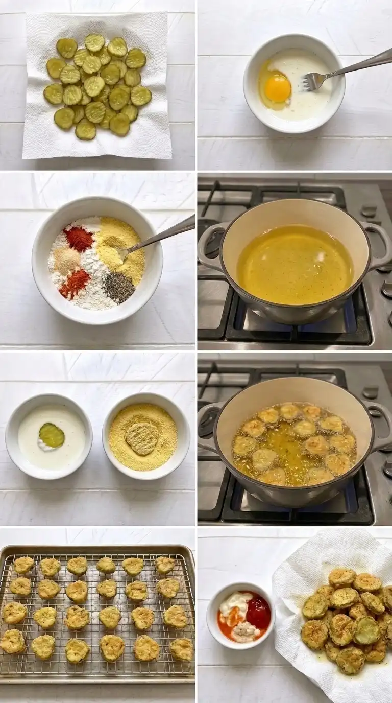 Fried pickle step by step