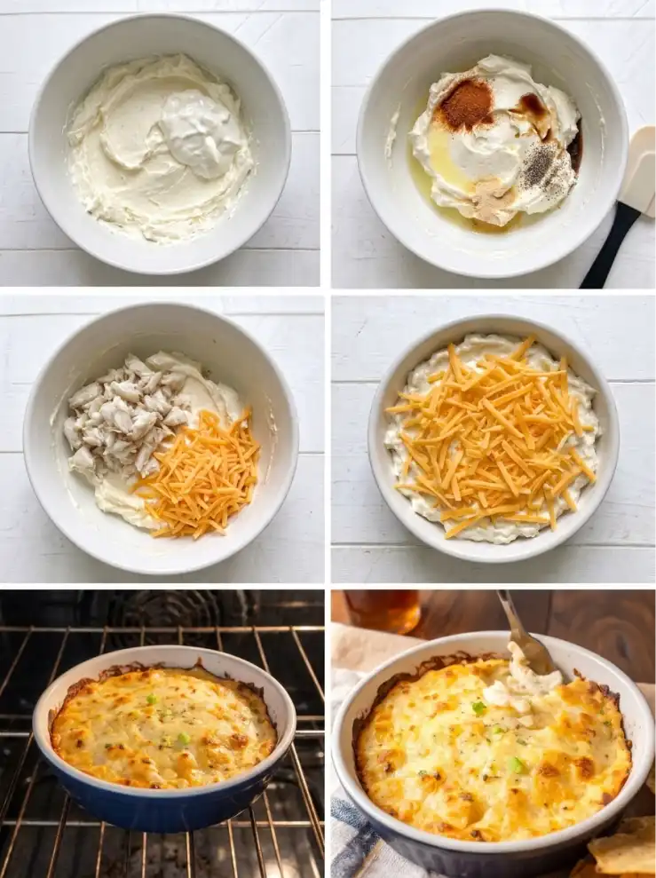 Baked crab dip step by step