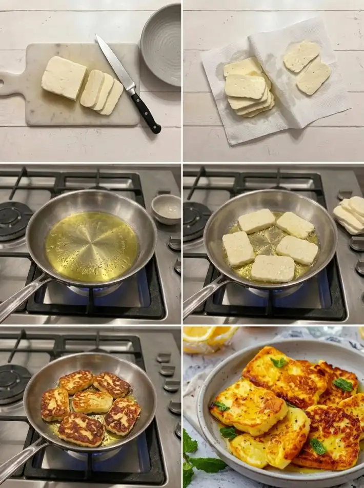 How to make Pan-fried halloumi