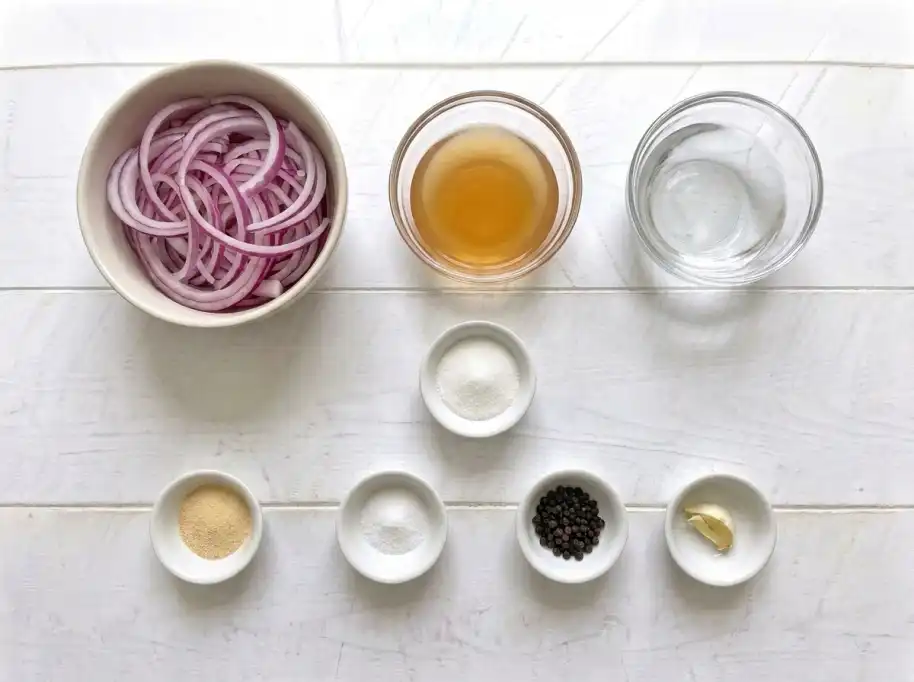 Pickled sliced Red Onions ingredients