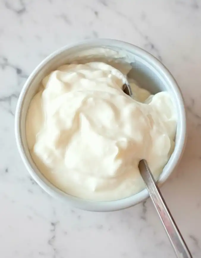 A bowl of creamy Yogurt fruit Dip 