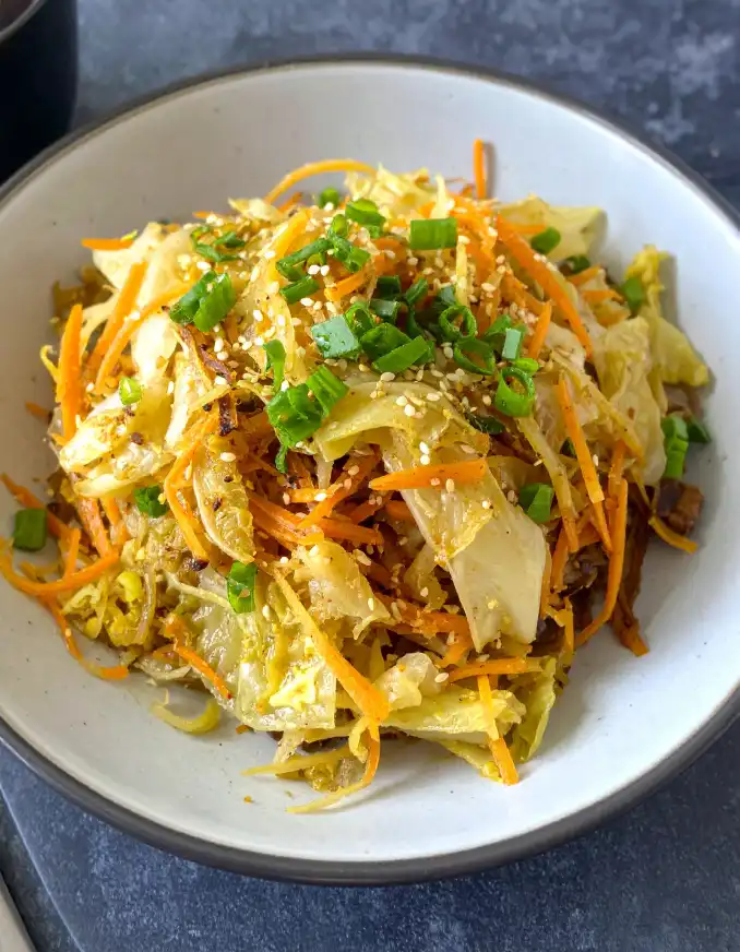 Chinese cabbage stir fry with carrots