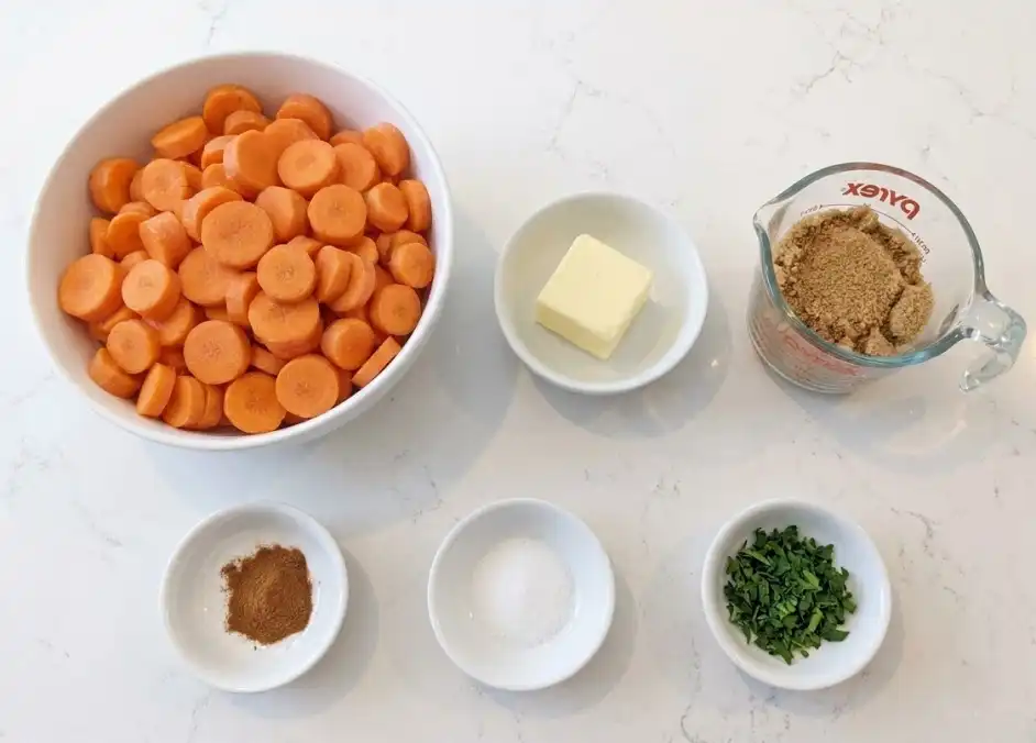 Candied carrot ingredients
