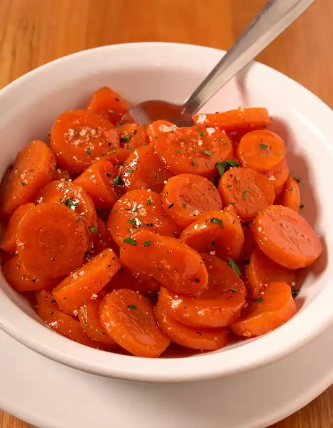 Candied carrots with brown sugar