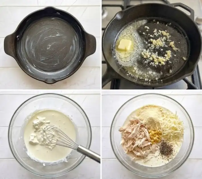 How to make Chicken alfredo dip