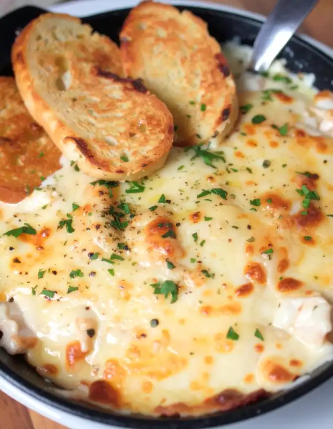 Creamy chicken alfredo dip