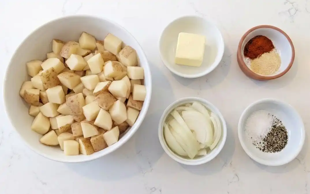 Fried Potatoes and Onions ingredients
