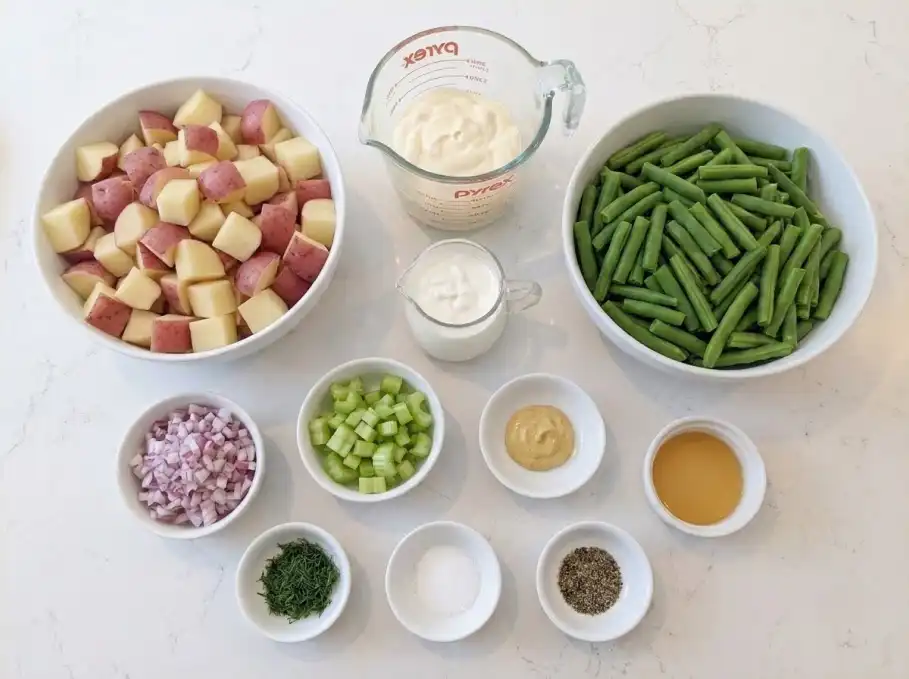 Green Bean and Potato Salad ingredients
