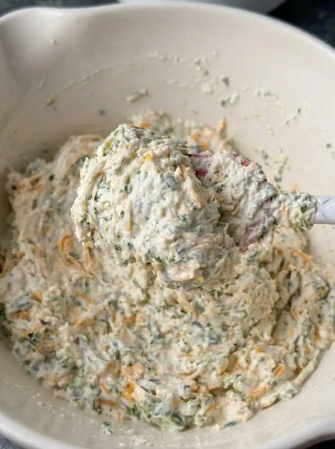 Creamy jalapeno dip in a bowl