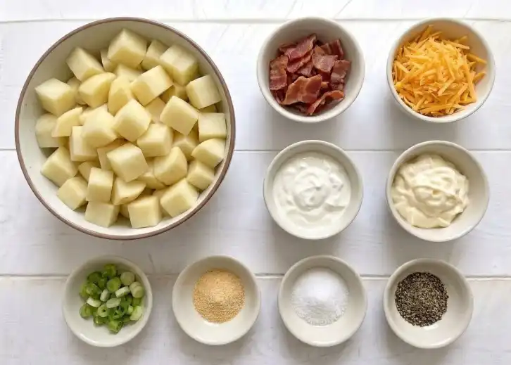 loaded baked potato salad ingredients
