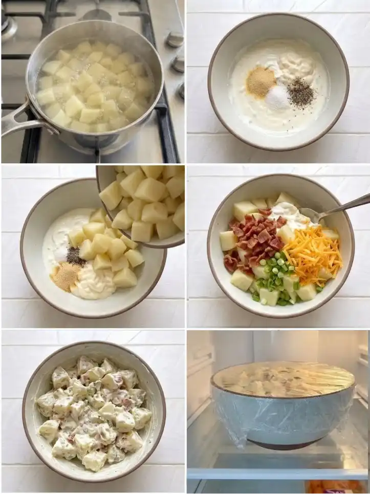 How to make loaded baked potato salad