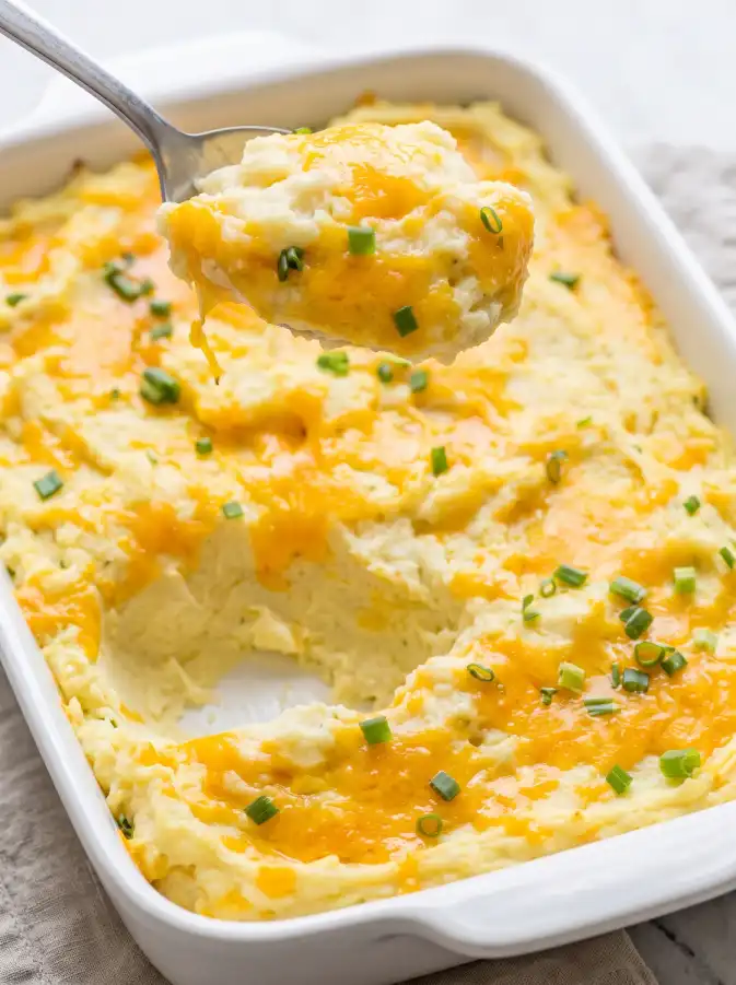 Cheesy Mashed Potato casserole