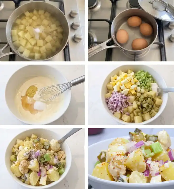 mustard potato salad step by step