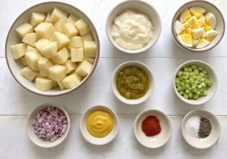 Southern Potato Salad ingredients