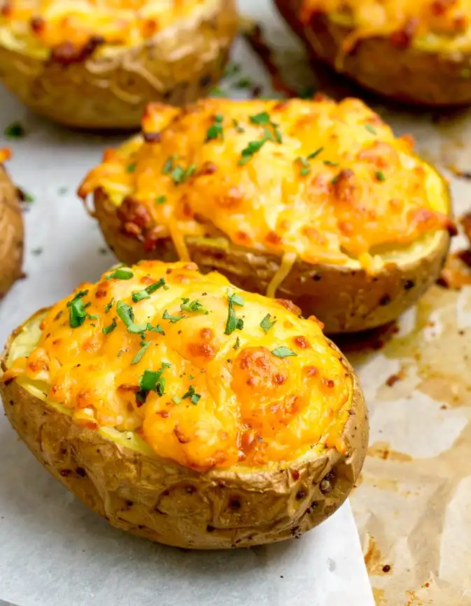 Twice Baked Potatoes with cheese and sour cream