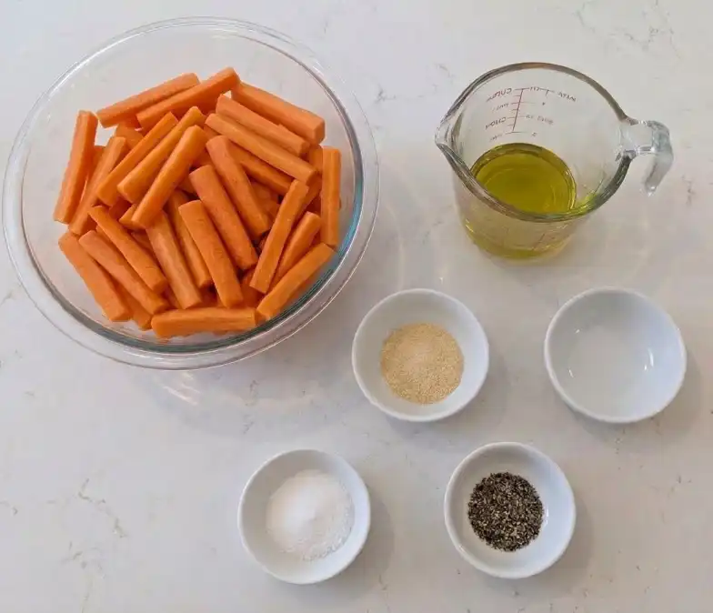 Carrot fries ingredients