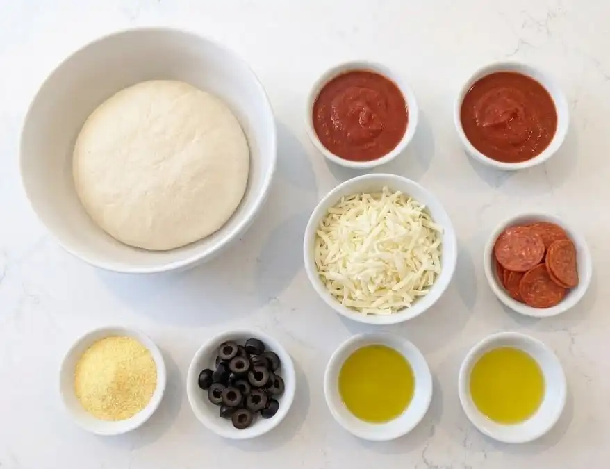 Halloween pizza ingredients