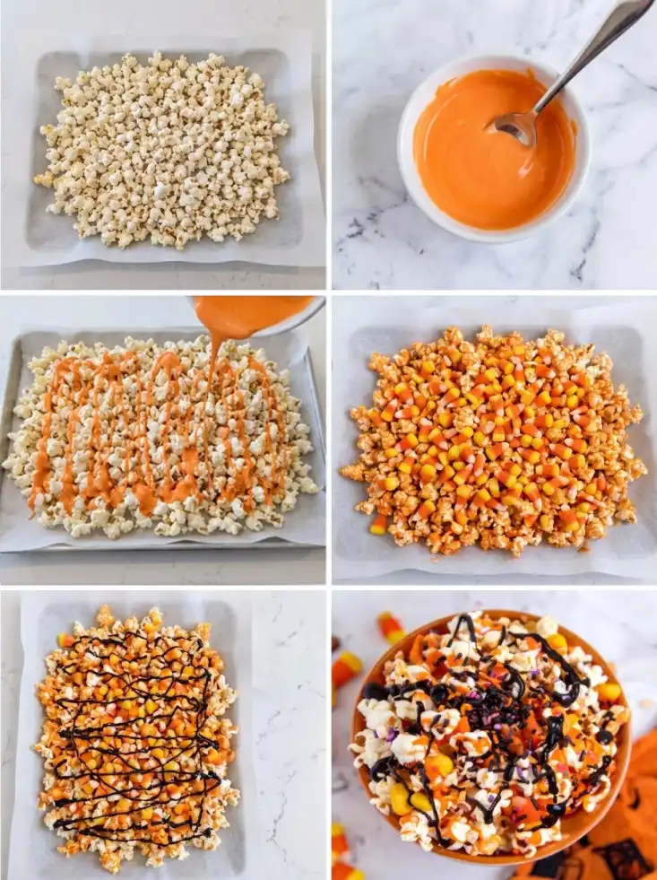 Halloween Popcorn step by step