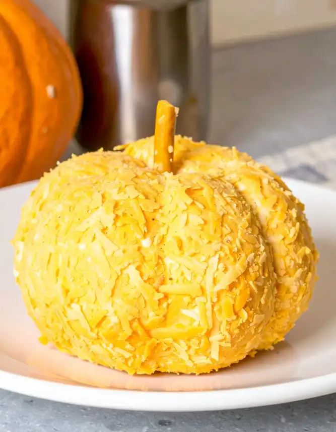 Best pumpkin cheese ball with shredded sharp cheddar cheese
