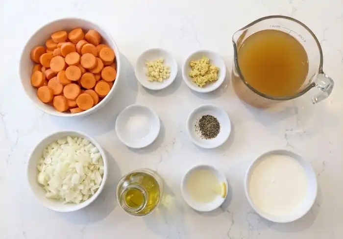 Carrot Ginger Soup ingredients