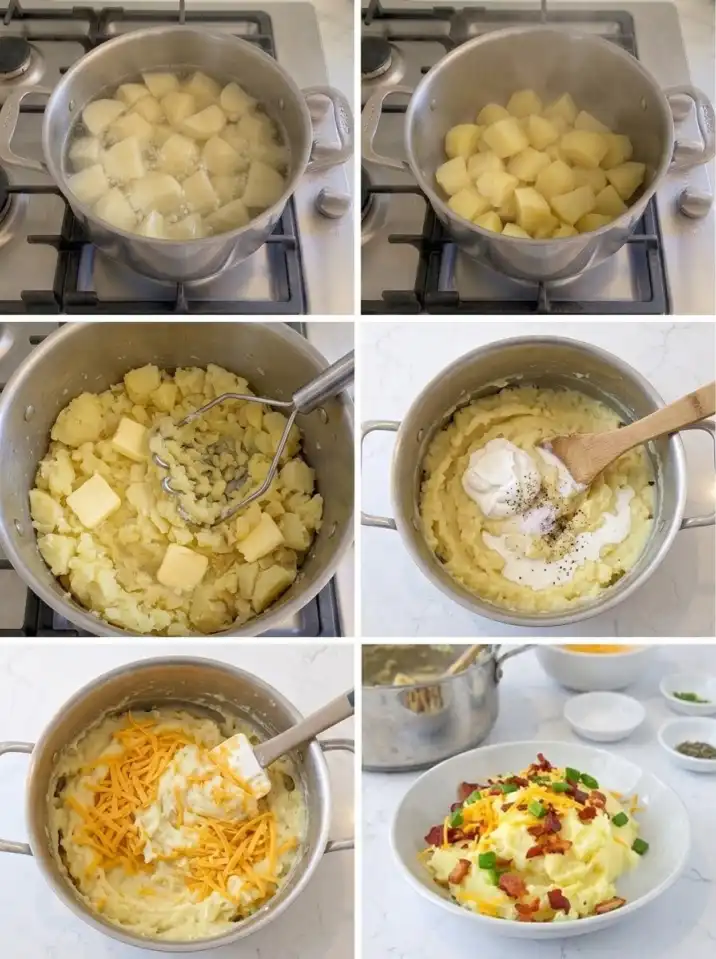 Loaded Mashed Potatoes step by step