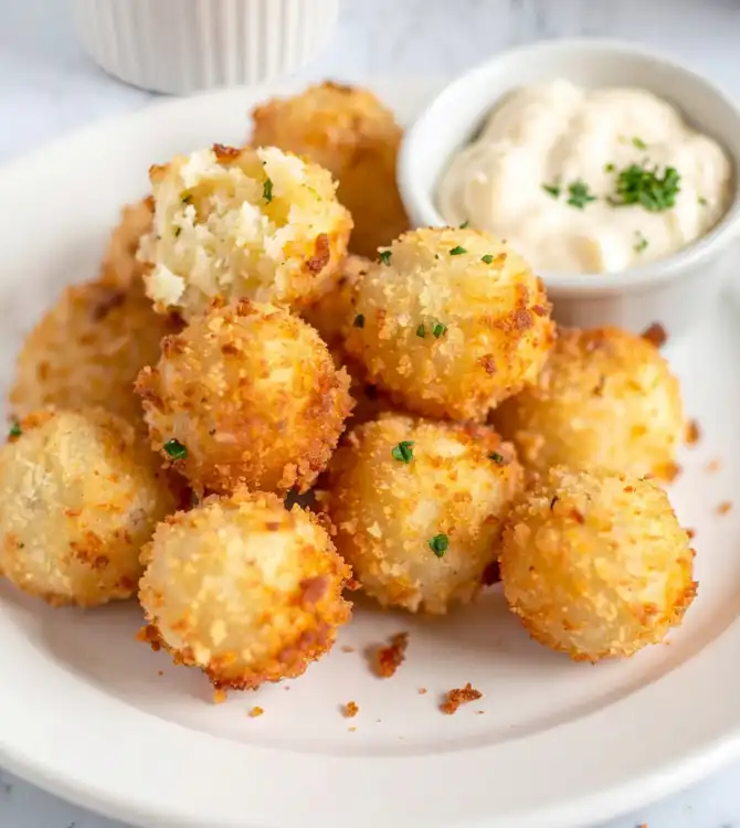 Mashed Potato Balls with cheese