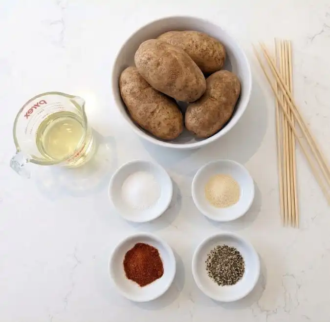 Spiral potatoes ingredients