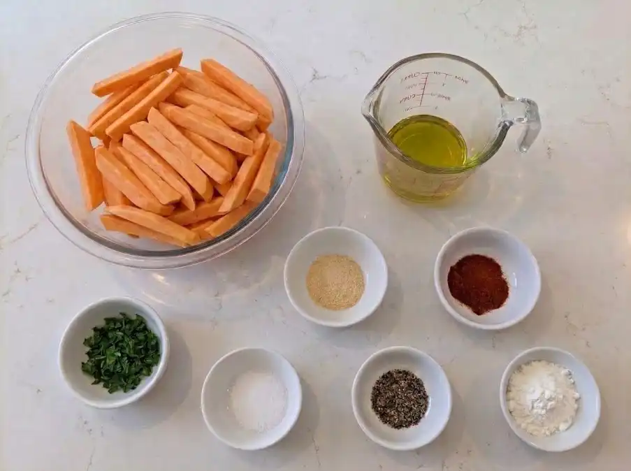 Sweet Potato fries ingredients